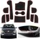SKTU for 2020 2021 2022 2023 2024 Hyundai Venue Door Slot Mat 2023 2024 Venue Non-Slip Interior Door Groove Gate Pad Fit Door Compartment Cup Center Console Liners Car Accessory Decoration (Red.