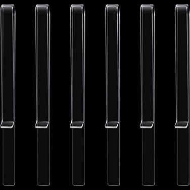 Yeshone 6 Pieces Music Sheet Clip Music Stand Clips for Wind Music Page Holder Clips Clear Acrylic Read Music Page Clips for Music Read.