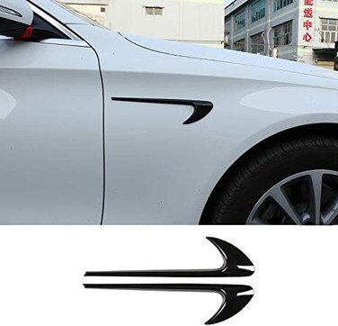 LLKUANG AMG Style Side Air Vent Fender Trim for Mercedes Benz C E GLC Class W205 W213 X253 (Glossy Black.