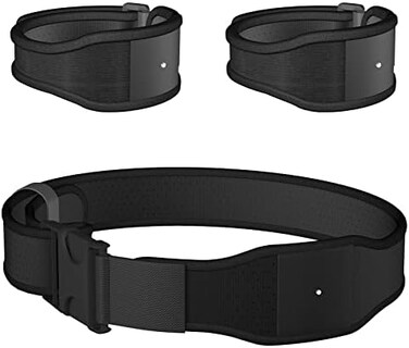 Orzero (Updated Version1 Pack Waistband Strap and 2 Pack Wristband Straps for HTC Vive Tracker, TrackBelt TrackStraps Extended Band Anti Skid Tracking for VR and Motion Capture.