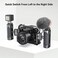 مقبض SMALLRIG الجانبي الصغير مع حامل لولبي مزدوج 1/4 بوصة - 20 لكاميرا رقمية بدون مرآة، كاميرا DSLR، قفص كاميرا صغير، مفتاح ربط مدمج، قابل للتعديل لأعلى ولأسفل - 2916.
