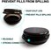 UHOUSE Small Pill Box (3 Pack, Daily Mini Pill Organizer Portable for Purse Pocket,Travel Pill Case Medicine Storage Container Earplug Case (Blcak.