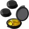 UHOUSE Small Pill Box (3 Pack, Daily Mini Pill Organizer Portable for Purse Pocket,Travel Pill Case Medicine Storage Container Earplug Case (Blcak.