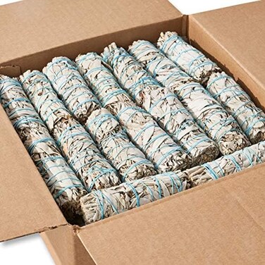 BLUE RIVER SAGE 25 White 4" ~ Smudge Sticks for SmudgingCleansing Energy ~ Bulk / Wholesale ~ Sustainably Grown (25 Pack.