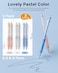 Nicpro 23PCS Pastel Mechanical Pencil 0. 50. 7 mm with Case for School, with 12 tubes HB Lead Refills, 3 Erasers, 9 Eraser Refills For Student Writing, Drawing, Sketching, BluePinkWhite Colors.
