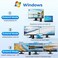 4URPC USB C Docking Station Dual Monitor, Dual HDMI USB C Dock, Laptop Docking Station with 2 HDMI Ports, VGA, 65W Power Adapter,6 USB, Ethernet, SD/TF, Audio/Mic for Dell/Hp/Surface Pro.