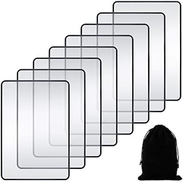 عدسة مكبرة للصفحات Enhon 3x مقاس 7 × 4.7 بوصة، عدسة فريسنل مكبرة للصفحات لكبار السن والأشخاص ذوي الإعاقة البصرية لقراءة الأنماط الصغيرة والخرائط والكتب (8 قطع).
