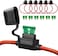 Qizpcer 6 Pack Inline Fuse Holde (12 AWG.