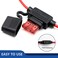 Qizpcer 16 AWG Inline Fuse Holder - 12V, 10A Blade Fuse (10 Pack.