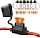 Qizpcer 10 AWG Inline Fuse Holder - 12 Volts Fuse Holder for 40A Blade Fuse (6 Pack.