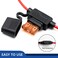Qizpcer 10 AWG Inline Fuse Holder - 12 Volts Fuse Holder for 40A Blade Fuse (6 Pack.