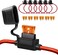 Qizpcer 10 AWG Inline Fuse Holder - 12 Volts Fuse Holder for 40A Blade Fuse (6 Pack.