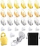 SANNIX 60 Pieces Round Flat Back Tray Earring Clips, Non-Pierced Earring Setting Components,Clip-on Earring Findings in 3 Colors with 60 Pieces Earring Pads for DIY Earring Jewelry Making.