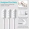 dearlomum Baby Tongue Cleaner, Newborn Toothbrush, 48PCS Disposable Infant Toothbrush Clean Mouth,Gauze Gum Cleaner Oral Cleaning Stick Dental Care for 0-36 Month.