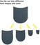 UNIKSTEP 2 Pairs Shoe Heel Pads, Shoe Repair Rubber Heels, 3. 5mm Thickness Anti Slip Cushion and Protector, Replacement Kit with Nails Sandpapers Self Adhesive Stickers.