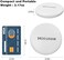 Milishow Compact Mirror with LED Light,1x/10x Magnifying Rechargeable Mirror,3. 5in, Dimmable Travel Mirror for Purse,Pocket,Handheld 2-Sided Makeup Mirror.