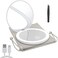 Milishow Compact Mirror with LED Light,1x/10x Magnifying Rechargeable Mirror,3. 5in, Dimmable Travel Mirror for Purse,Pocket,Handheld 2-Sided Makeup Mirror.