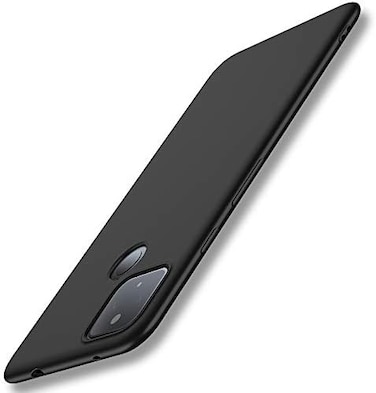 X-level Google Pixel 4a 5G Case Slim Fit Mobile Phone Case Soft Flexible TPU Matte Finish Ultra-Thin Light Coating Grip Full Protective Cell Phone Back Cover for Google 4a 5G-Black.