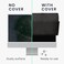 kwmobile Monitor Cover Compatible with 27-28" monitor - Dust Cover Computer Screen Protector - Black.