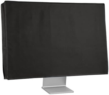 kwmobile Monitor Cover Compatible with 27-28" monitor - Dust Cover Computer Screen Protector - Black.