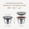 i Cafilas Stainless Steel Refillable Coffee Espresso Capsules, Reusable Coffee Pods Compatible with Nespresso Original Line Brewers 4Y Crema New Generation (3 Capsules1 Tamper.