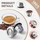 i Cafilas Stainless Steel Refillable Coffee Espresso Capsules, Reusable Coffee Pods Compatible with Nespresso Original Line Brewers 4Y Crema New Generation (3 Capsules1 Tamper.