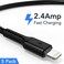 ULIFTUS 1ft iPhone Charge Cable Short, 5Pack USB to Lightning Cord for Fast Charging Stations 1 Foot Compatible with Apple iPhone 12 11 Pro Max Xs 8 7 6 5 Plus, iPad Air/Mini.