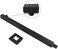 NearMoon 16 Inch Shower Arm, Rain Shower Head Extension Extender, With Flange and Teflon Tape, Made of Thicken Stainless Steel for Bathroom Rainfall Showerhead (Matte Black.