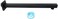 NearMoon 16 Inch Shower Arm, Rain Shower Head Extension Extender, With Flange and Teflon Tape, Made of Thicken Stainless Steel for Bathroom Rainfall Showerhead (Matte Black.