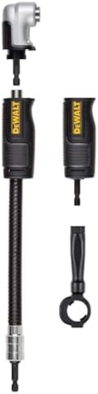Dewalt Right Angle Drill Adaptor, Flextorq, 4-In-1 System, Compact, Straight Flexible Shaft, 12-Inch (Dwamrasetft.