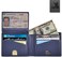 BULL GUARD RFID Bifold Leather Wallet For Men with Flip Up ID in Vintage Buffalo Brown, Storm Cloud Blue, S, Modern.