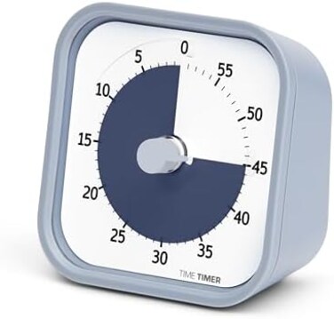 Time Timer Home MOD - 60 Minute Kids Visual Timer Home Edition - for Homeschool Supplies Study Tool, Timer for Kids Desk, Office Desk and Meetings with Silent Operation (Pale Shale.