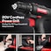 Eastvolt 20V Max Cordless Power Drill Driver KitHome Tool Kit, Max 310in. lbs. 181 PoisitionTorque Drill For Metal, Wood, Plastics, 168 Pieces tool with case For General Household (EVCD168S.