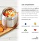 ترمس LunchBots سعة 12 أونصة مصنوع من الفولاذ المقاوم للصدأ ذو فوهة واسعة - ترمس معزول بغطاء مزود بفتحات تهوية - يحافظ على الطعام ساخنًا أو باردًا لساعات - وعاء طعام حراري محمول مانع للتسرب مثالي للشور