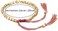 Acxico 2Pcs Tibetan Buddhist Braided Cotton Copper Beads Lucky Rope Bracelet Bangle.