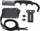 Columbia River Knife &amp; Tool CRKT Minimalist Cleaver EDC Knife: Compact Everyday Carry Fixed Blade Knife, Folts Utility Knife with Black Finish, Resin Infused Fiber Handle, and Sheath 2383K.