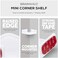 BRAINWAVZ Mini Corner Shelf Mount for Security Cameras, Baby Monitors, Speakers, PlantsMore, Universal Holder, Strong Adheasive, Easy to Install, No Mess, Screwless (White.