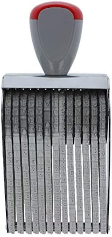 ExcelMark 13 Digit Roller Rubber Stamp - Alphabet Number Symbol, Letter Stamp, Letters Stamp.