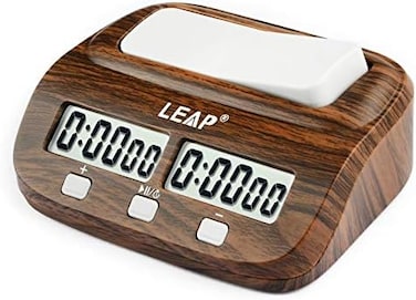 LEAP Chess Clock Digital Chess Timer Professional for Board Games Timer with Alarm Function (Official StoreWood Appearance.