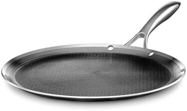 HexClad 12" Commercial Hybrid Griddle with Hand Cast Cool Handle.