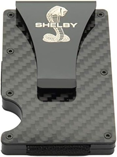 Carroll Shelby Carbon Fiber Wallet Money ClipRFID protectionHolds Currency, Credit Cards, CashGenuine Carbon FiberSuper Slim and LightweightLaser Etched Cobra Snake Logo.