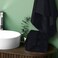 BELIZZI HOME Elvana Ultra Soft 6 Pack Cotton Towel Set, Contains 2 Bath Towels 28x55 inch, 2 Hand Towels 16x24 inch2 Wash Coths 12x12 inch, Ideal for Everyday use, CompactLightweight - Black.