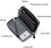 Moflycom Womens Wallet RFID Blocking Genuine Leather Multi Credit Card Large Capacity Zip Around Clutch Travel Purse Wristlet, Black/White/Grey, Large, Rfid Wallet.