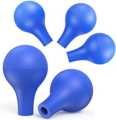 Biomed Solutions 5Pcs Pipette Rubber Bulb Dropper Rubber Caps Laboratory Suction Ball,Pear Shaped Fit for 1ml 3ml 5ml 10ml 15ml 20ml Pipettor.