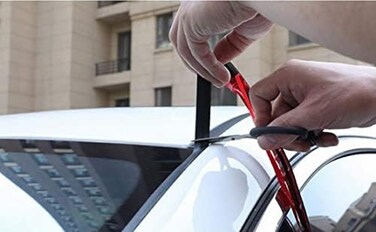 طقم مانع تسرب الهواء المطاطي للزجاج الأمامي للسيارة من TRUE LINE Automotive بطول 6 أقدام، مع غطاء مانع للتسرب وعزل الصوت.