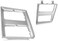 KarParts360 لأبواب المصابيح الأمامية لسيارات شيفروليه C10 / C20 موديلات 1985 86 87 1988، زوج/مجموعة جانب السائق والراكب مع مصابيح أمامية مزدوجة، فضي اللون، GM2512126GM25131261559872715598728.
