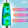 Jambo 16" Motion Lamp (Blue with Yellow/Green Wax, 16"I Beautiful Liquid Lamp I Entertaining for Adults and Kids I Perfect Holiday Gift.