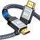 Highwings 8K@60 HDMI Cable 10FT/3M, 48Gbps 2. 1 High Speed HDMI Braided Nylon 4K120 144Hz RTX 3090 eARC HDR10 4:4:4 HDCP 2. 22. 3 Compatible for PS5, PS4, UHD TV and PC.