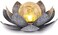 Huaxu Solar Lights Outdoor Garden, Crackle Globe Glass Lotus Decoration, Waterproof LED Metal Flower Lights for Patio,Lawn,Walkway,Tabletop,Ground.