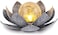 Huaxu Solar Lights Outdoor Garden, Crackle Globe Glass Lotus Decoration, Waterproof LED Metal Flower Lights for Patio,Lawn,Walkway,Tabletop,Ground.